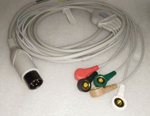 Kabel EKG 5 odprowadzeń AAMI 6PIN, AHA do kardiomonitora